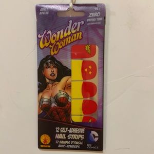 4/$24 Sale DC Comics Wonder Woman Self Adhesive Nail Strips - New